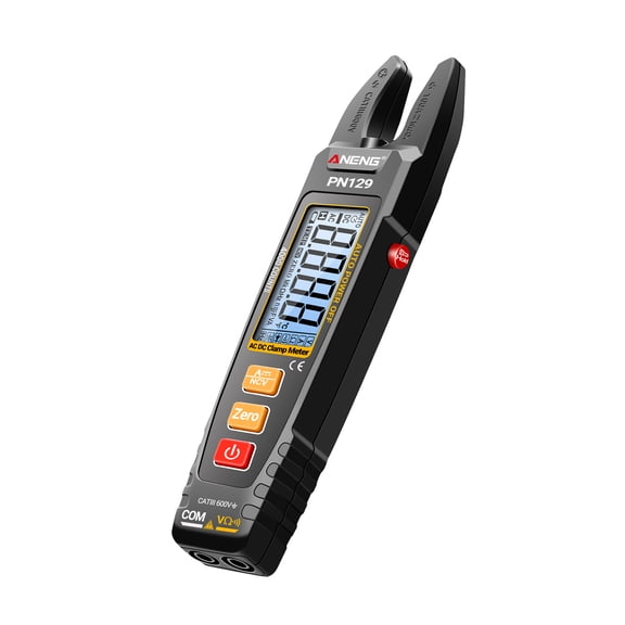 Yajisi Clamp Meter Multimeter 4000 Counts 100A DC/AC Current 600V DC/AC Voltage Resistance Testing Tool NCV Measurement with Backlight and Flashlight Low Power Prompt (5.9 inches / 15 cm)