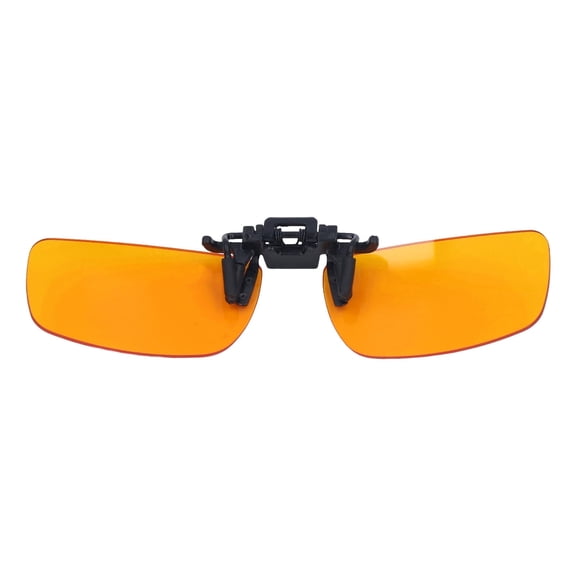 Yajisi Clip‑On Blue‑Light Blocking Glasses – 99% UV Protection, 180° Flip, Lightweight PC Nose Clip, Portable Orange Lens for Computer Use