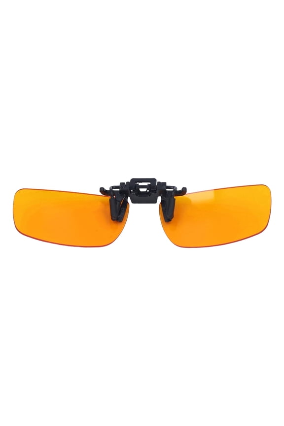 Clip‑On Blue‑Light Blocking Glasses – 99% UV Protection, 180° Flip, Lightweight PC Nose Clip, Portable Orange Lens for Computer Use