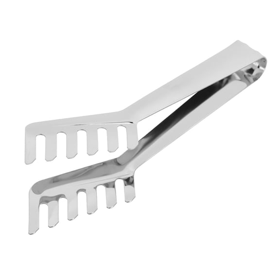 Yajisi Comb Shaped Stainless Steel Spaghetti Tongs Ergonomic Noodles Pasta Clip Rust Resistant Kitchen Cooking Tool 7.48 inches / 19 cm