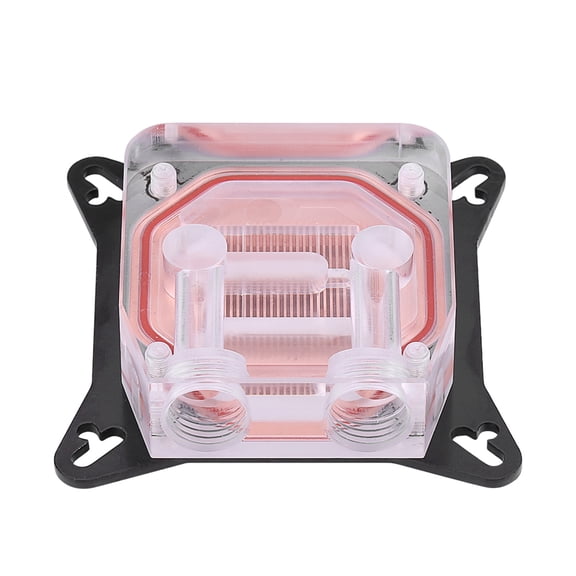 Yajisi Computer GPU Water Cooler Cooling Block Copper Base POM Cover with Waterway, 1.96 inches / 50 mm Base, Black