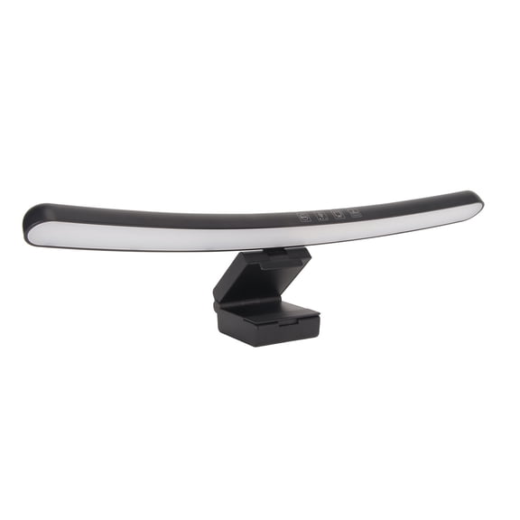 Yajisi Computer LED Monitor Lamp Touch Control Stepless Dimming Eye Caring Desk Light Bar for Home Office Curved Screen Dual Light Source 15.7 in Black