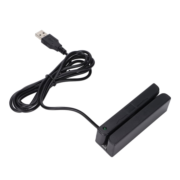 Yajisi Credit Card Reader USB Plug and Play Support Bidirectional Read Wide Application Card Swiper for Bank POS Authentication, Black