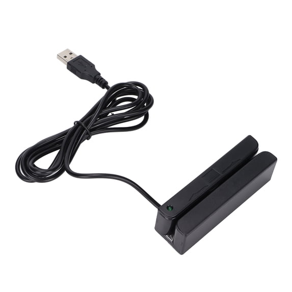 Yajisi Credit Card Reader USB Plug and Play Support Bidirectional Read Wide Application Card Swiper for Bank POS Authentication, Black