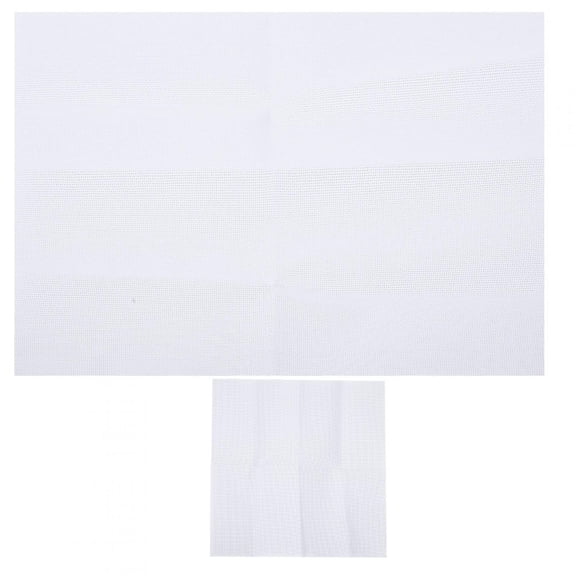 Yajisi Cross Stitch Fabric 14 CT Embroidery Hand Woven Mesh Gridding Cloth Houseware Carpet DIY Accessory, White Polyester-Cotton Aida Canvas, 59.1 inches / 150 cm & 19.7 inches / 50 cm, 2 Pack