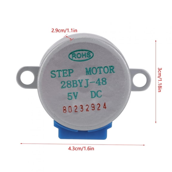Yajisi DC 5V 4-Phase 5-Wire Stepper Motor Kit with Gear Reduction 1/64 Smooth Operation Low Noise Mini Stepping Motor for Development Boards (5 pcs / set, 1.69 x 1.18 x 1.4 inches / 4.3 x 3 x 2.9 cm)