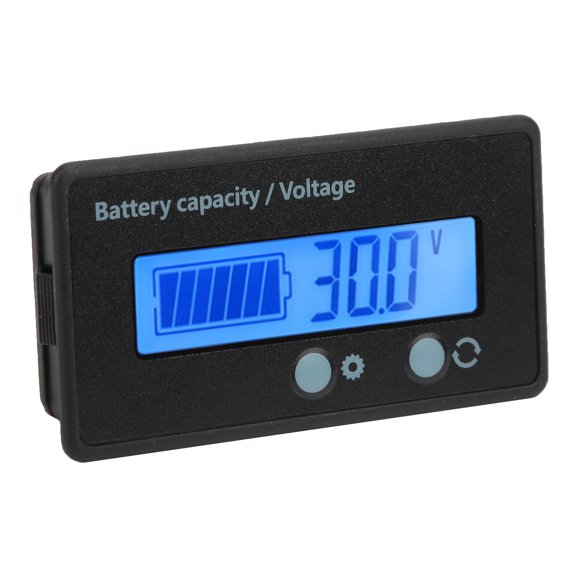 Yajisi DC10-100V LCD Screen Battery Level Indicator Voltmeter Voltage Tester Blue Backlight for Home Improvement Electrical Equipment Measuring Tool (2.75 inches / 7 cm)