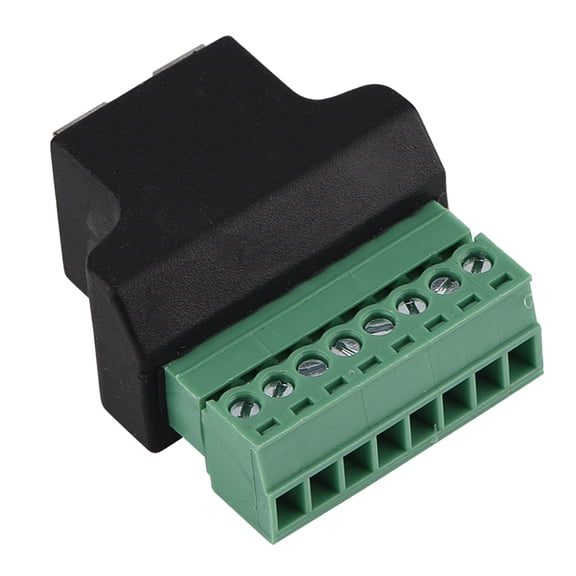 Yajisi DVR Ethernet Connector RJ45 Female Jack to 8 Pin Screw Terminal Adapter (1.5 in / 38 mm)