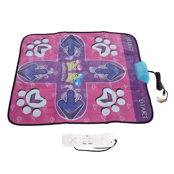 Yajisi Dance Mat HD AV Interface LED Light Single Player Interactive Dance Step Play Pad for Boys Girls with 63 Games Classic Console Compatible 31.5 x 37.8 in