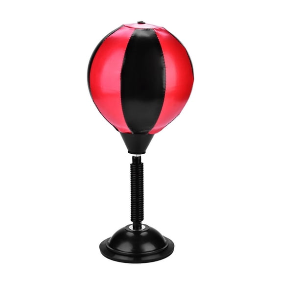 Yajisi Desktop PU Punching Ball  Portable StressRelief Speed Bag with Suction Base, Pump & Valve for Home & Office Boxing Training
