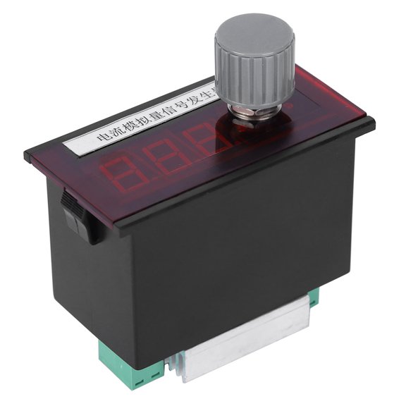 Yajisi Digital Display Current Generator CS-4-100MA Multi-Turn Potentiometer Adjustment Tool with Large Knob for Inverter Control PLC Debugging Valve Adjustment Instrument Test