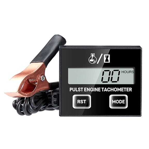 Yajisi Digital Engine Tachometer 100-30000 RPM LCD Display Small Inductive Pulse RPM Gauge for Chainsaw Lawn Mower Tractor Motor, 2.05 inches / 52 mm