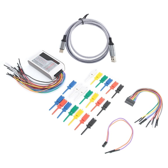 Yajisi Digital Logic Analyzer 16 Channels 100M Sample Rate Adjustable Threshold PWM Output for Industrial and Professional Use 7.87 inches / 20 cm