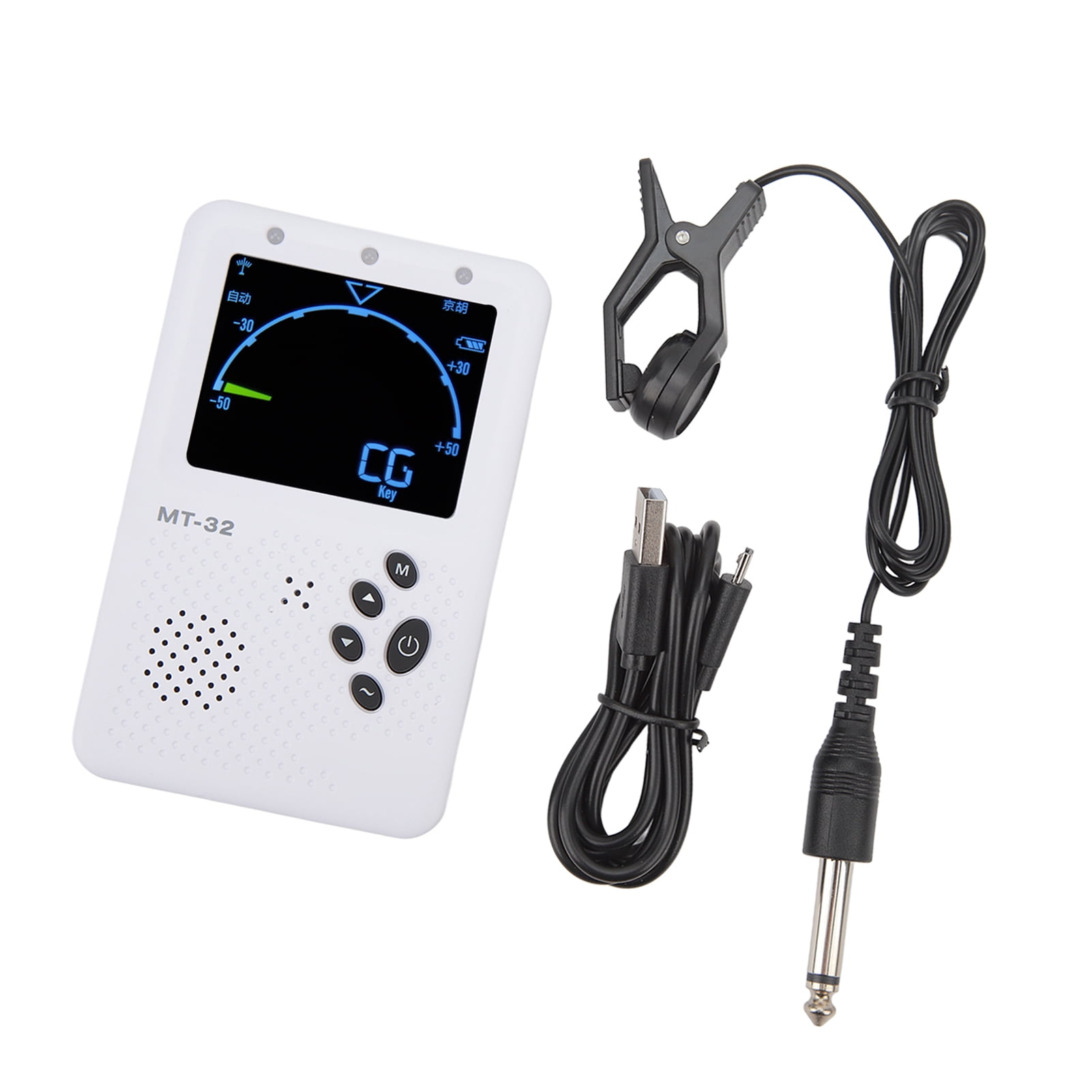 Yajisi Digital Metronome Tuner Rechargeable 3-in-1 Tone Generator for Pipa Guzheng Guitar Violin Ukulele All Instruments, Portable Music Equipment, Black