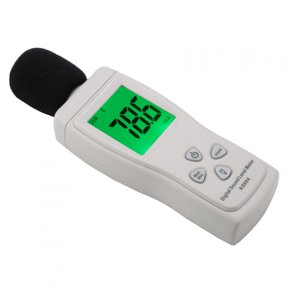 Yajisi Digital Sound Level Meter Testing Monitor 30-130dBA LCD Display Audio Noise Measure Device with Fast Time Weighting for Automotive and Home Noise Testing Portable Environmental Tool