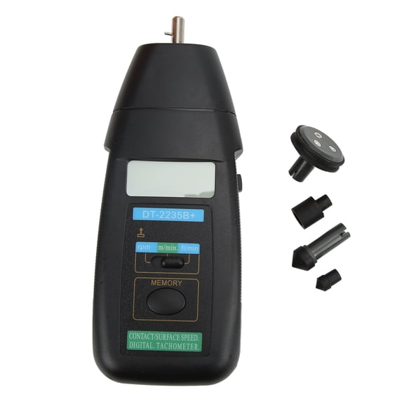 Yajisi Digital Tachometer Fast Accurate Measurement Auto Ranging Speed Tester Contact Motor RPM Meter for Motorcycle Marine Car Engine (9.84 inches / 25 cm Length, Black Matte Finish)