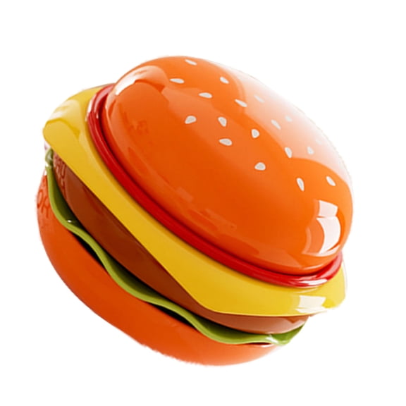 Yajisi Dipping Sauce Dishes Stackable Hamburger Shape ABS Plastic Bowls for Soy Sauce Small Appetizer White Condiment Server Set (5.5 inches / 14 cm)