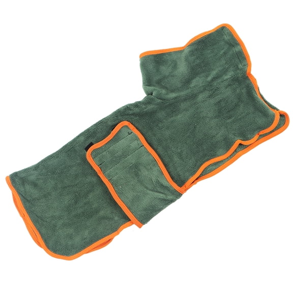 Yajisi Dog Drying Robe Fast Drying Water Absorption Keep Warm Pet Bathrobe Coat for Puppy Large Dogs Green S (10 inches / 25.4 cm)