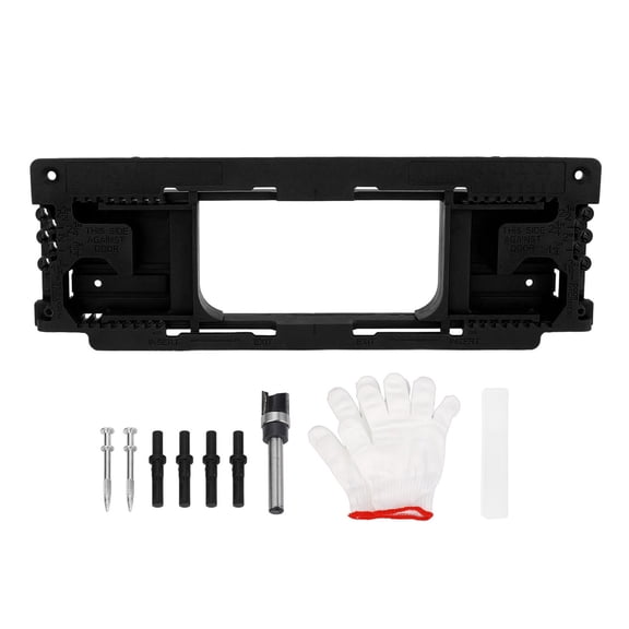 Yajisi Door Jamb Hinge Jig Kit Mortise Template for Router 8 Hinge Sizes 2-1/2in to 6in, 5 Door Thickness 1-3/8in to 2-1/2in