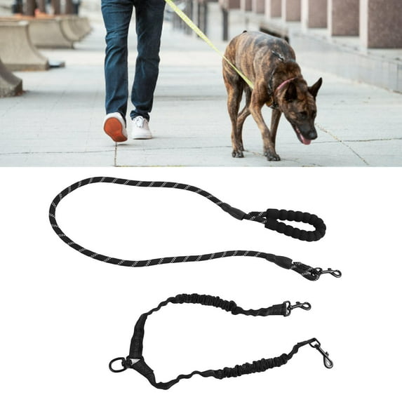 Yajisi Double Dog Leashes 1‑for‑2 360° Anti‑Tangle, Stretchable High ...