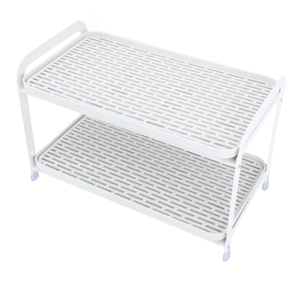 Yajisi Double‑Layer Cup Organizer & Drying Rack with Removable Tray – Space‑Saving, Water‑Drain, Multi‑Use Kitchen Shelf