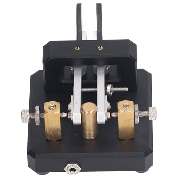 Yajisi Double Paddle Morse Code Keyer Automatic CW Shortwave Telegram Tapper, Black