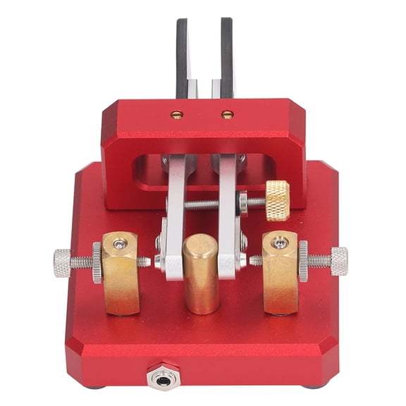 Yajisi Double Paddle Morse Code Keyer Automatic CW Shortwave Telegram Tapper, Red