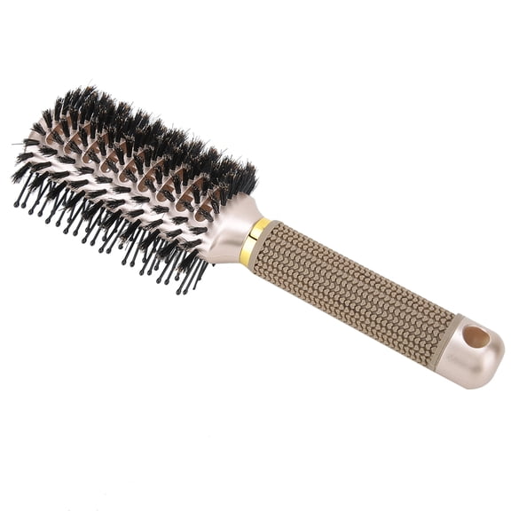 Yajisi Double Sided Hair Styling Comb Anti Tangle Heat Resistant Brush for All Hair Types Gold 9.45 Inches / 24.00 cm Multi Function Nylon Bristles Rubber Handle