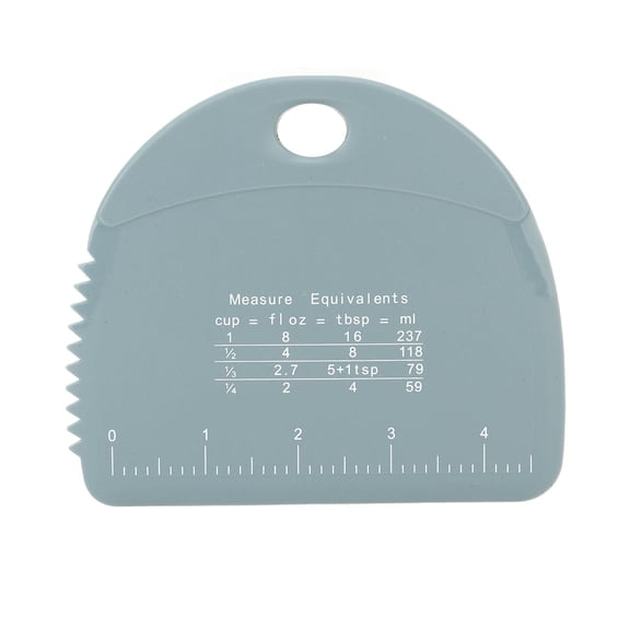Yajisi Dough Scraper Food Safe Silicone Dough Cutter Bench Scraper Multipurpose Cake Pizza Cutter With Measuring Scale Grey