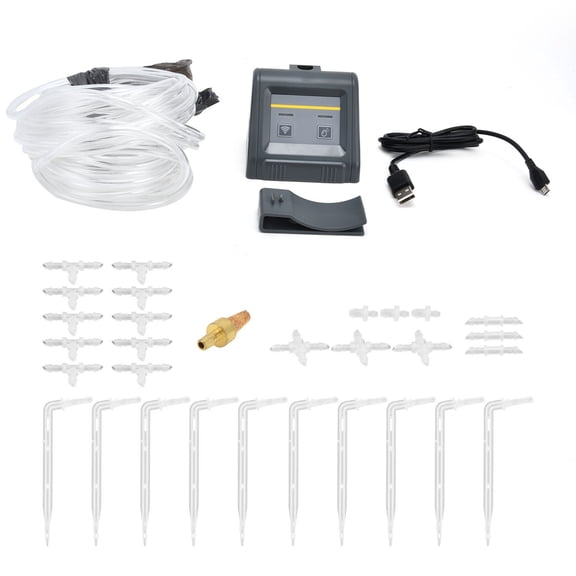 Yajisi Drip Irrigation Kit Smart Irrigation Timer Garden Watering Timer with Wifi Connection Automatic and Manual Mode (3.15 inches / 8 cm)