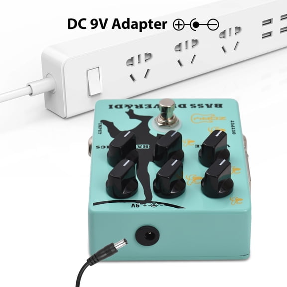 Yajisi Driver and DI Box Bass Effector Pedal for Electric Bass Guitar, Tube Amp Sound with XLR Output