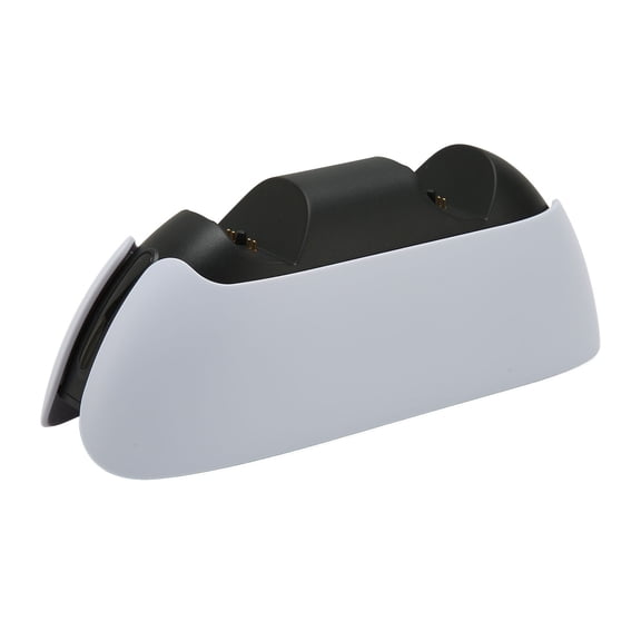 Yajisi Dual Controller Charging Station for PS5 with LED Indicator - Fast Type-C Docking Stand Base (6.7 inches / 17 cm) - White