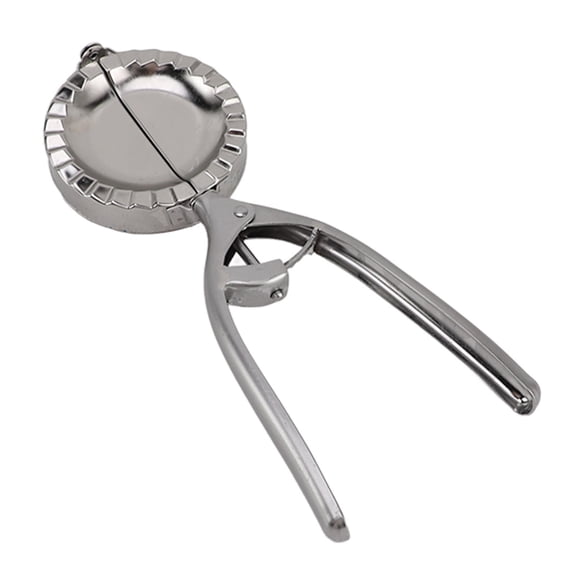 Yajisi Dumpling Maker Press, Multifunctional 2-in-1 Stainless Steel Dough Cutter & Mold with Long Handle for Ravioli Empanada, 10.2 x 3.9 x 1.6in