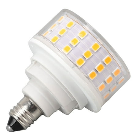 Yajisi E11 LED Lamp ABS 10W (60W Equivalent) 1000LM Flicker Free Corn Bulb for Ceiling Table Cabinet 85-265V Warm Light (1 Pack)