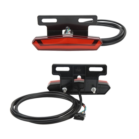 Yajisi Electric Bicycle Tail Light LED Night Lighting Brake Warning Turn Signal Light Bike Modification Accessories Riding Equipment (5.12 inches / 13 cm)