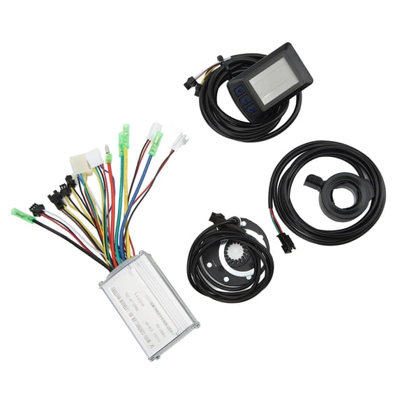 Yajisi Electric Bike Motor Controller 15A 36V 48V Kit with OMTM3 Panel Thumb Throttle for 250W 350W Motor