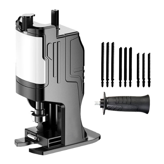 Yajisi Electric Drill Modified Reciprocating Saw Attachment Household Handheld Power Saber Saw Portable Woodworking Cutting Tool Upgraded Dual Bearing with 9 Saw Blades, 6.1 in / 15.5 cm