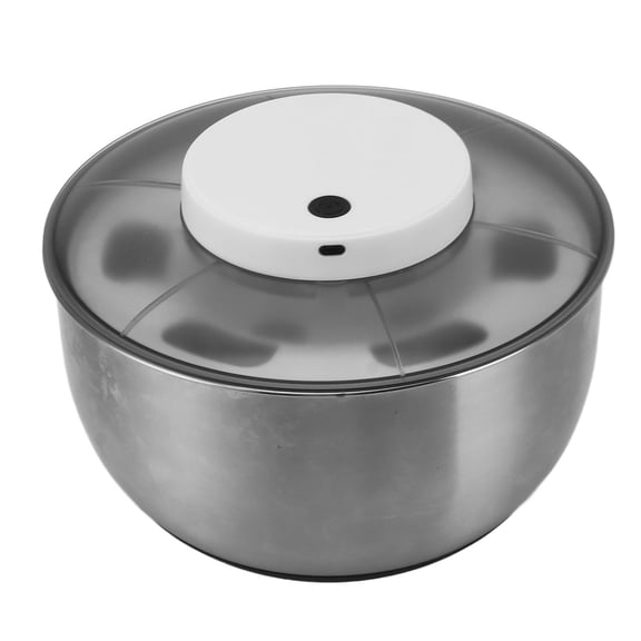 Yajisi Electric Salad Spinner Vegetable Drainer Quick Wash Dry Built-in Battery Kitchen Tools for Cooking Home 9.84 x 9.45 x 7.87 in