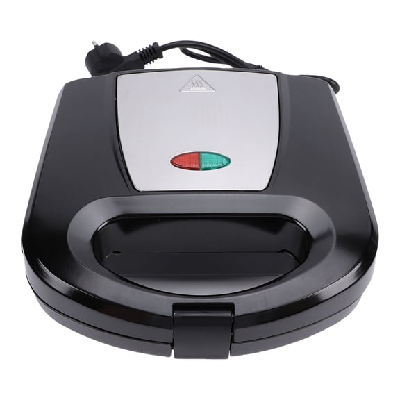 Yajisi Electric Waffle Maker Iron, Stainless Steel Nonstick Breakfast Machine for Homemade Snacks Waffles, Compact Portable Design for Kitchen, 9.1x9.1x3.5 Inches / 23x23x9 cm, Black