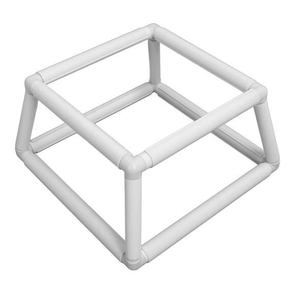 Yajisi Embroidery Frame Lap Stand Cross Stitch Stitching Holder Set, Rectangular Double Layer Plastic Sewing Hoop, White (Upper 7.9 in / 20 cm, Lower 9.8 in / 25 cm)