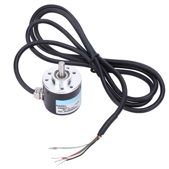 Yajisi Encoder 5-24V DC AB 2 Phase Incremental Rotary Solid Shaft Encoder for Office Automation Engineering