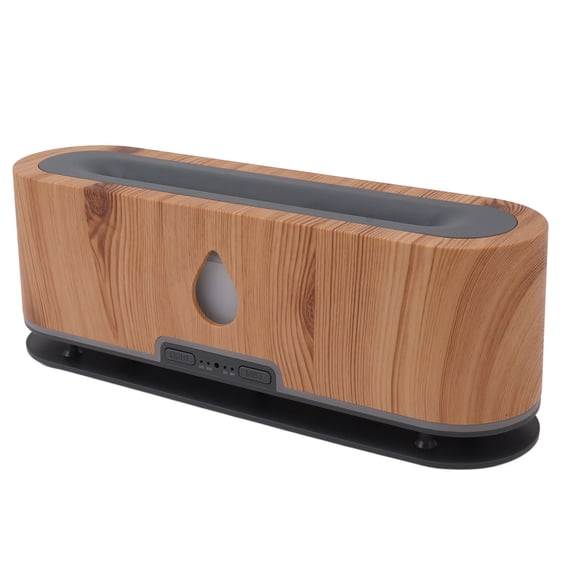 Yajisi Essential Oil Diffuser Colorful Flame Ultrasonic Aroma Humidifier with Remote Control, 200ml Capacity, 7 Color Ambient Light, Auto Shut-Off, Light Wood Grain Design for Home, Office & Spa
