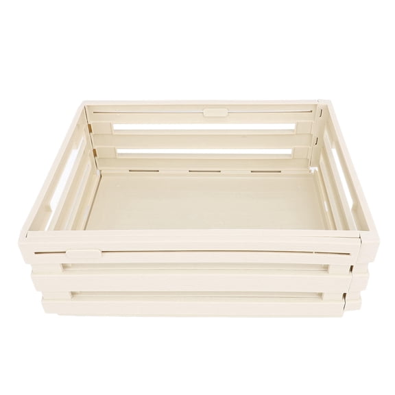 Yajisi Expandable PP Storage Box – Retractable, Stackable Bin for Pantry, Office, Bedroom & Outdoor Use, White