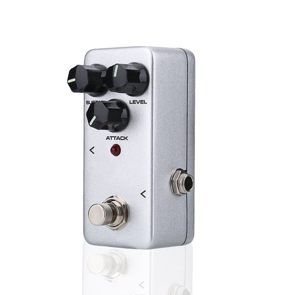 Yajisi FCP2 Compressor Sustainer Mini Guitar Effect Pedal, True Bypass Analog Circuit with Adjustable Attack Sustain Level Controls, Aluminum Alloy Shell, Portable Electric Instrument Accessory