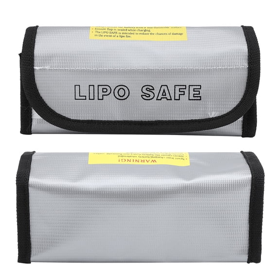Yajisi Fireproof LiPo Battery Charging Protection Bag, Explosion Proof Safe Storage Sack, Black