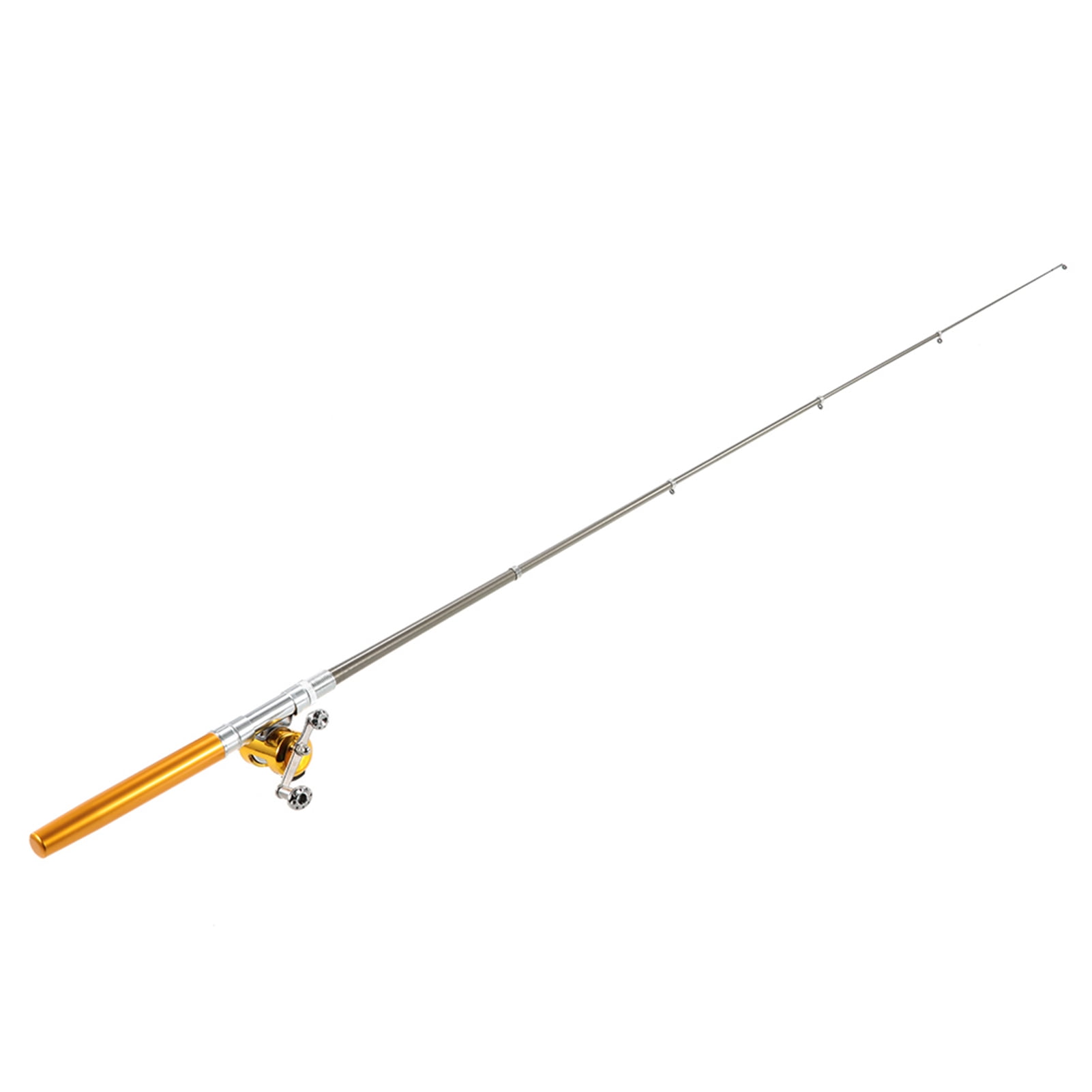 aluminum alloy portable combo mini pocket pen fishing rod G Ganen 38inch Great Gift (Silver) : Fly Fishing Rod And Reel Combos : Sports & Outdoors Mini Telescopic Pen Fishing Rod