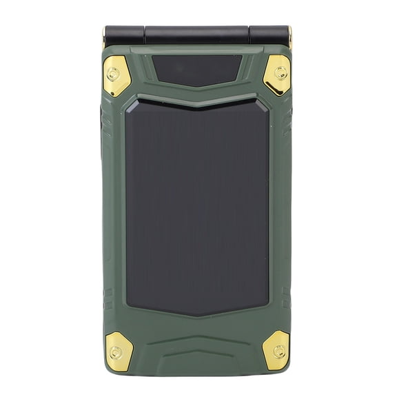 Yajisi Flip Phone Dual Screen 2G Long Standby Dual SIM 4800mAh Battery Voice Broadcast Cell Phone Green 3.0 inches / 7.6 cm