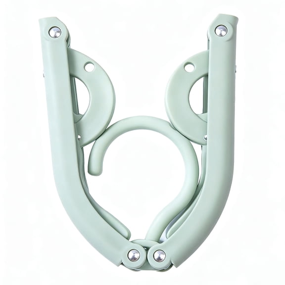 Yajisi Folding Clothes Hanger Multifunctional Plastic Drying Rack Travel Household Organizer For Coats Shirts Dresses Lightweight Portable Non-Slip Space Saving Closet Accessory Green