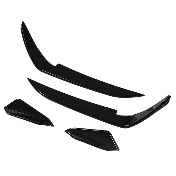 Yajisi Front Bumper Canards Aero Kits Wing Body Spoiler Car Adaptations Replacement for MK7.5 R 2017-2020 Glossy Black 15.75 inches / 40 cm Set of 4 Pieces High Gloss UV Protected Clear Coat