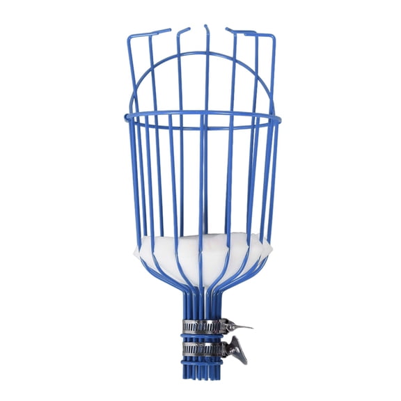 Yajisi Fruit Picker Basket Detachable Blue Iron Harvester (13.19 x 5.71 inches / 33.5 x 14.5 cm) for 3cm Diameter Pipe